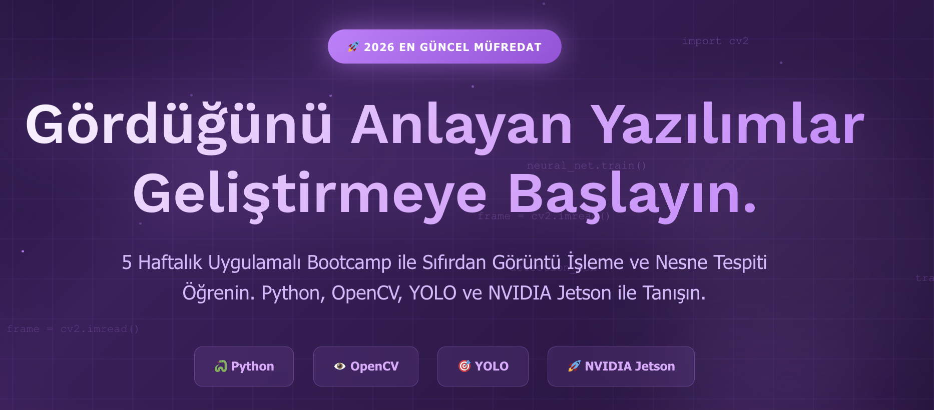 Bilgisayarlı Görü Bootcamp